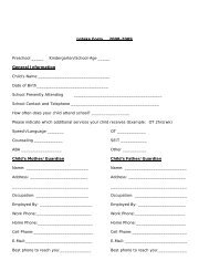 APPLICATION FOR ADMISSION - The Gillen Brewer School