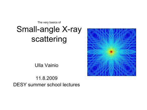 Small-angle X-ray scattering - Hasylab - Desy