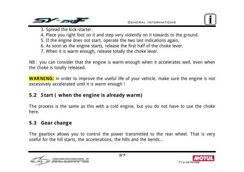 SY250F General Service - Scorpa