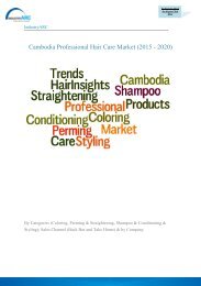 Cambodia Professional Hair Care Market (2015 - 2020)