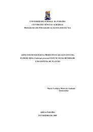 universidade federal da paraÃ­ba centro de ciÃªncias ... - CCA/UFPb