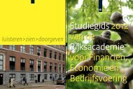 omslag studiegids 2012-2.indd - Rijksacademie voor FinanciÃ«n en ...