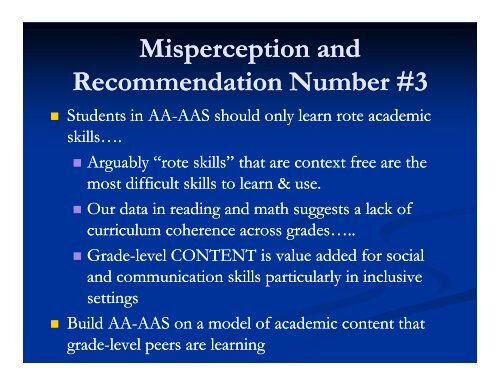 What do we know and what are we learning about alternate ... - NAAC