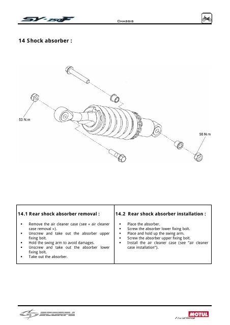 SY250F Chassis - Scorpa