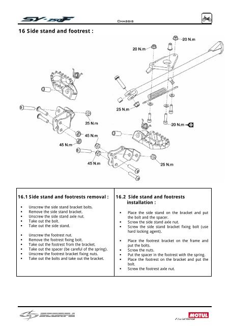 SY250F Chassis - Scorpa