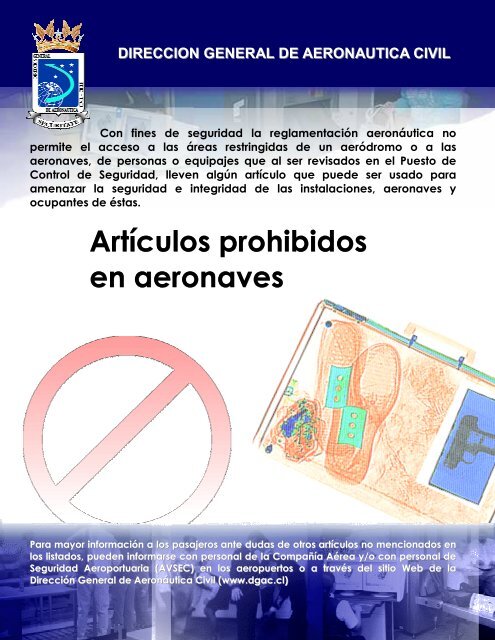 ArtÃ­culos Prohibidos - DGAC