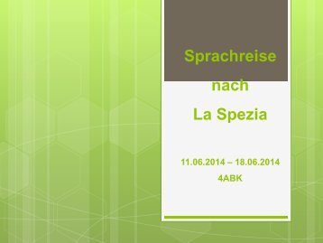 Sprachreise nach La Spezia