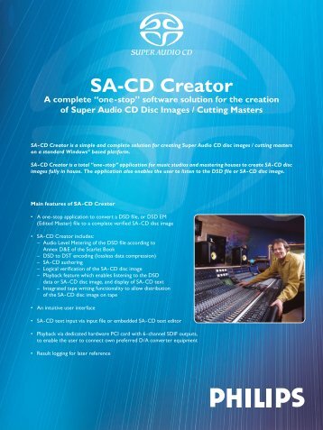 SA-CD Creator - Studio General