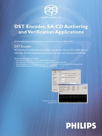 DST Encoder, SA-CD Authoring and Verification ... - Studio General