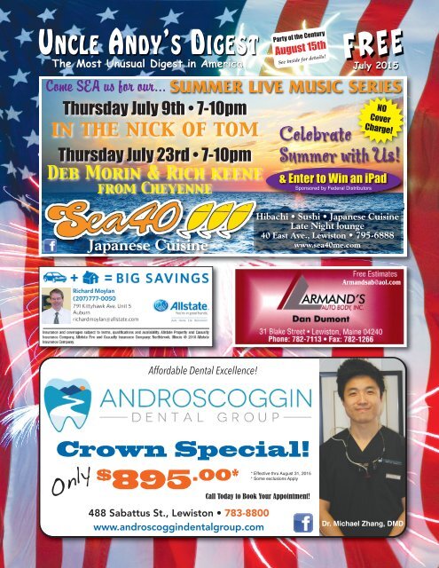 July 2015 - UNCLE ANDY’S DIGEST