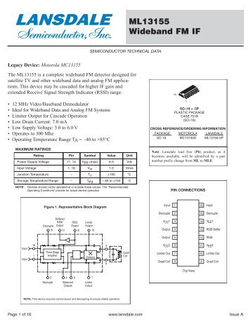 MC13155D - LANSDALE Semiconductor Inc.