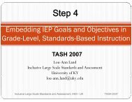 Embedding IEP goals and objectives in - NAAC