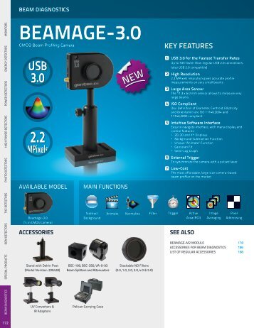 BEAMAGE-3.0 CAMERA BEAM PROFIL- ERS - Gentec-EO