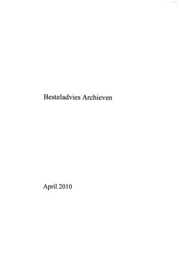 Besteladvies Archieven April 2010 - Gordion Cultureel Advies