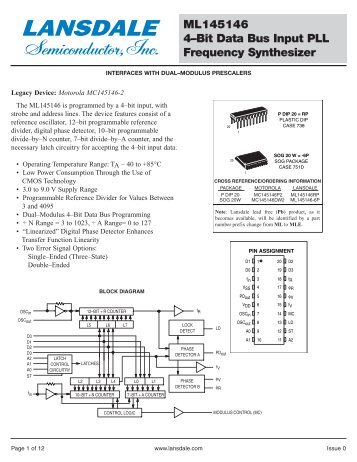 MC145146DW2 - LANSDALE Semiconductor Inc.