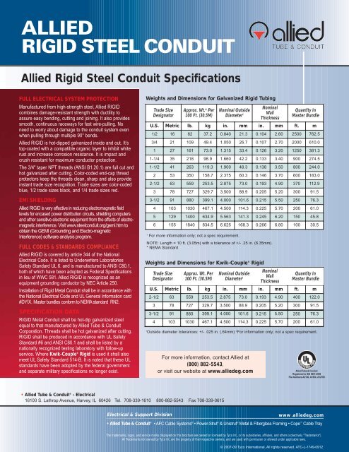 ALLIED RIGID STEEL CONDUIT - eBuild