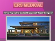 ERS MEDICAL | Hire a Reputable Medical Equipment Repair Company.