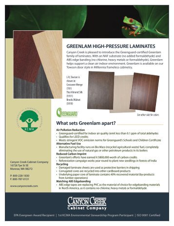 GREENLAM HIGH-PRESSURE LAMINATES What sets Greenlam ...