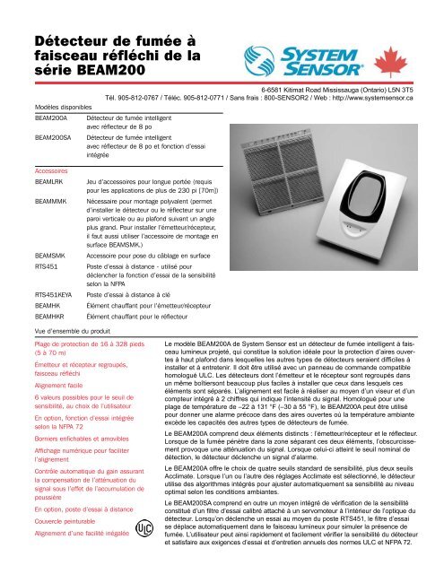 Littérature - System Sensor Canada