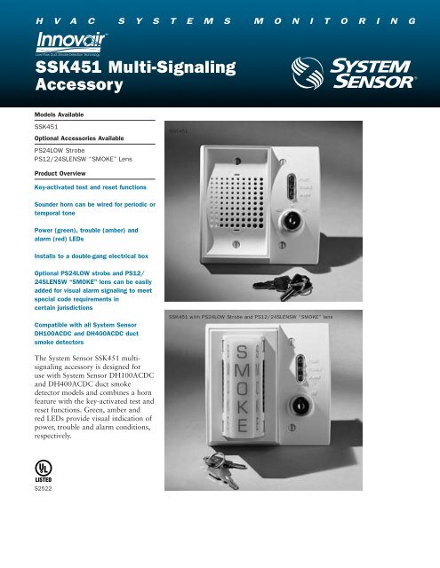 SSK451 Multi-Signaling Accessory - System Sensor Canada