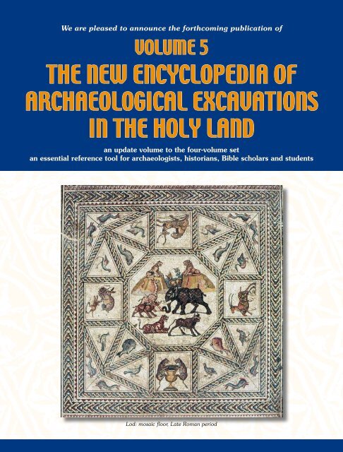 The New Encyclopedia Of Archaeological Excavations In The - 