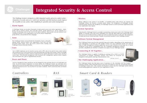 tecom challenger brochure - Jacksons Security