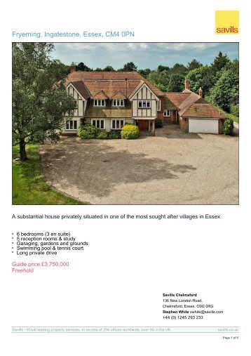 Print property summary - Savills UK | Farms and estates for sale