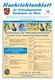 Sportwochen der TSG 1848 Heidesheim - Verbandsgemeinde ...