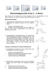 Wochenbettgymnastik ab der 3 â 4. Woche - wochenbettbetreuung.ch