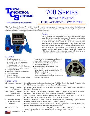 700 Rotary Meter Brochure.pdf - ControlsAndMeters.com