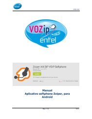 Manual Aplicativo softphone Zoiper, para Android - Entel