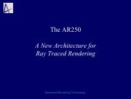 The AR250 A New Architecture for Ray Traced Rendering