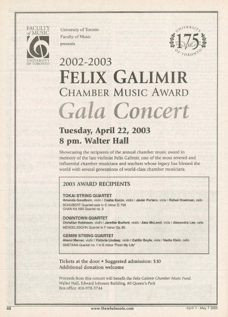 Volume 8 Issue 7 - April 2003