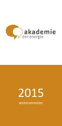 Akademie der Energie - Wintersemester 2015