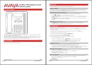 IP Office 1616 telephone quick reference guide - Avaya