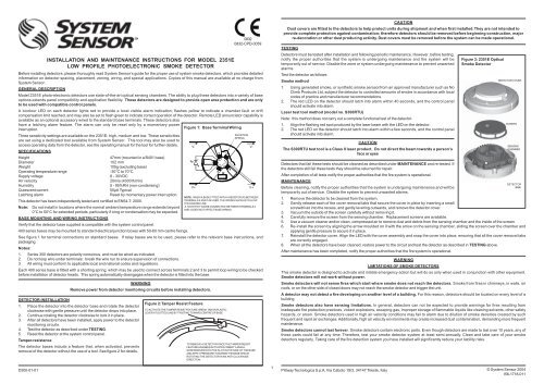 I56-1718-011 - 2351E A Manual - CPD.pmd - System Sensor Canada  System Sensor 2351e Smoke Detector Wiring Diagram    Yumpu