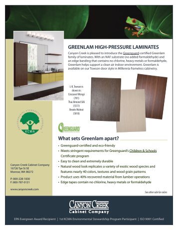 Greenlam - Canyon Creek Cabinet Company