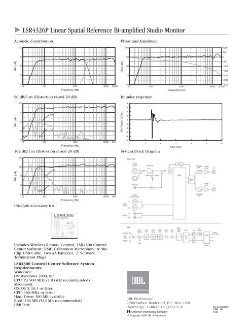 LSR4326P Spec Sheet - JBL Professional