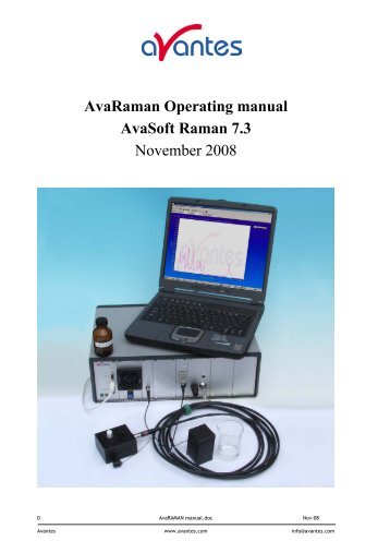 AvaRaman Operating manual AvaSoft Raman 7.3 November 2008