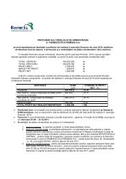 Repartizare profit - Farmaceutica REMEDIA S.A.