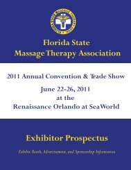 Exhibitor Prospectus - Florida State Massage Therapy Association