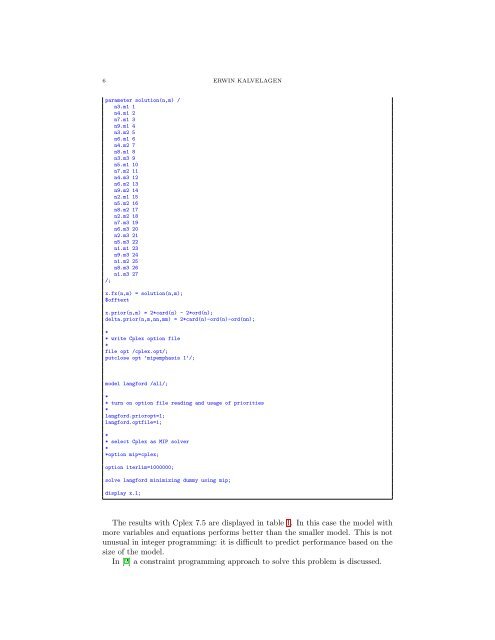 Langford's Problem - Amsterdam Optimization Modeling Group