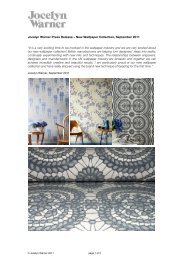 New Wallpaper Collection Press Release 2011 - Jocelyn Warner