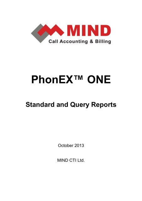 Phonex One Standard And Query Reports Mind Cti Phonex One Standard And Query Reports Mind Cti