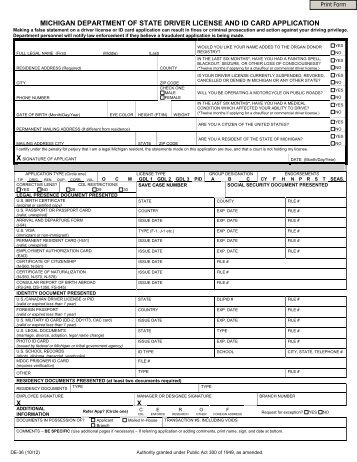 DE-36 Driver License and ID Card Request form - International Center