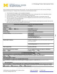 J-1 Exchange Visitor Information Form - International Center