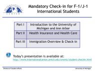 Check-in Presentation and Checklist - International Center