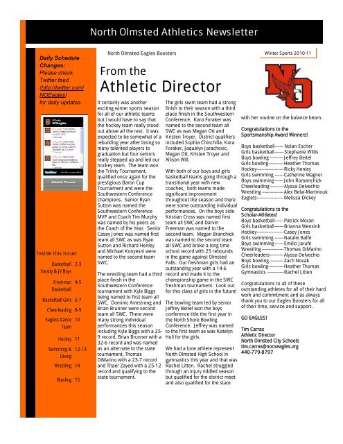Athletic Newsletter.pdf - North Olmsted City Schools
