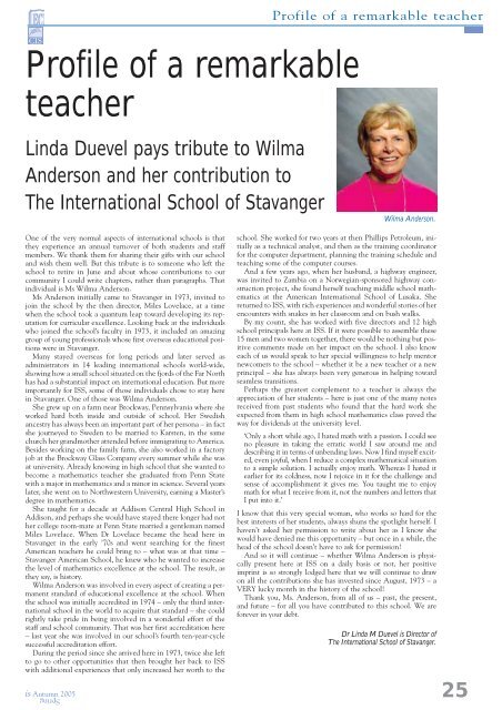 is magazine 8.1 - Autumn/Spring 2005 - International Schools ...