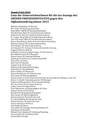 Stand 23.01.2012 Liste der UnterzeichnerInnen für die taz-Anzeige ...